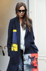 VICTORIA BECKHAM Outside Her Store in London 09/18/2015