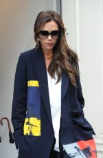VICTORIA BECKHAM Outside Her Store in London 09/18/2015