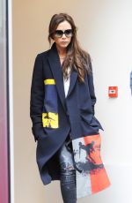 VICTORIA BECKHAM Outside Her Store in London 09/18/2015