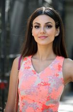 VICTORIA JUSTICE at Carolina Herrera Fashion Show in New York 09/13/2015