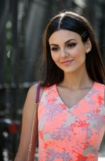 VICTORIA JUSTICE at Carolina Herrera Fashion Show in New York 09/13/2015