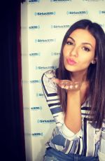 VICTORIA JUSTICE at SiriusXM Studios in New York 09/16/2015