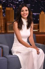 VICTORIA JUSTICE at The Tonight Show Starring Jimmy Fallon 08/31/2015