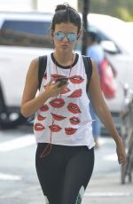 VICTORIA JUSTICE in Leggings Out in New York 09/01/2015