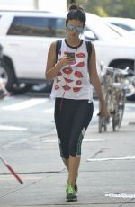 VICTORIA JUSTICE in Leggings Out in New York 09/01/2015