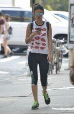 VICTORIA JUSTICE in Leggings Out in New York 09/01/2015