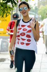 VICTORIA JUSTICE in Leggings Out in New York 09/01/2015