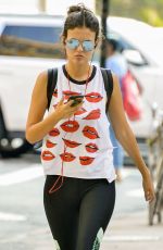 VICTORIA JUSTICE in Leggings Out in New York 09/01/2015