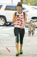 VICTORIA JUSTICE in Leggings Out in New York 09/01/2015