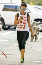 VICTORIA JUSTICE in Leggings Out in New York 09/01/2015