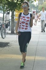 VICTORIA JUSTICE in Leggings Out in New York 09/01/2015