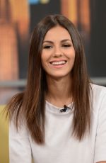 VICTORIA JUSTICE on the Set of Good Day New York 09/16/2015