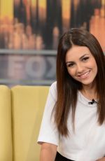 VICTORIA JUSTICE on the Set of Good Day New York 09/16/2015