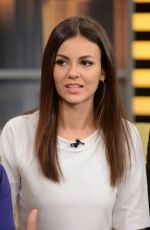 VICTORIA JUSTICE on the Set of Good Day New York 09/16/2015