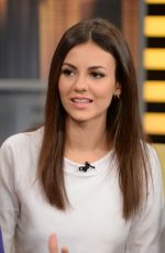 VICTORIA JUSTICE on the Set of Good Day New York 09/16/2015