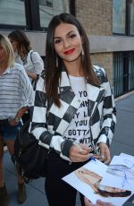 VICTORIA JUSTICE Promotes No Kiss List at Apple Store in Soho 09/16/2015