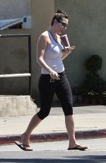 WHITNEY CUMMINGS in Leggings Out in Los Angeles 08/31/2015