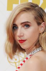 ZOE KAZAN at 2015 Emmy Awards in Los Angeles 09/20/2015
