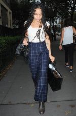 ZOE KRAVITZ Out and About in New York 09/10/2015