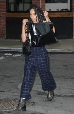 ZOE KRAVITZ Out and About in New York 09/10/2015