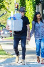 ZOE SALDANA Arrives at Her Friends Baby Shower in Hancock Park 09/27/2015