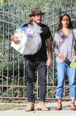 ZOE SALDANA Arrives at Her Friends Baby Shower in Hancock Park 09/27/2015