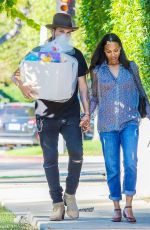 ZOE SALDANA Arrives at Her Friends Baby Shower in Hancock Park 09/27/2015