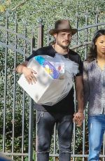 ZOE SALDANA Arrives at Her Friends Baby Shower in Hancock Park 09/27/2015