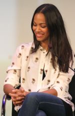 ZOE SALDANA at AWXII, Day 2 in New York 09/29/2015