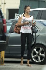 ADRIANA LIMA Leaves a Gym in Miami 10/27/2015