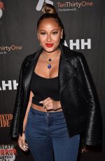 ADRIENNE BAILON at Los Angeles Haunted Hayride Black Carpet Premiere Night in Los Angeles 10/04/2015
