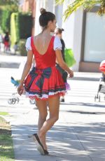 ALESSANDRA AMBROSIO as Red Riding Hood Out in West Hollywood 10/30/2015