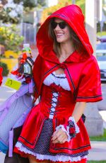 ALESSANDRA AMBROSIO as Red Riding Hood Out in West Hollywood 10/30/2015