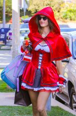 ALESSANDRA AMBROSIO as Red Riding Hood Out in West Hollywood 10/30/2015