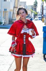 ALESSANDRA AMBROSIO as Red Riding Hood Out in West Hollywood 10/30/2015