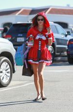 ALESSANDRA AMBROSIO as Red Riding Hood Out in West Hollywood 10/30/2015