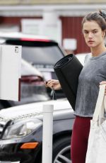 ALESSANDRA AMBROSIO Leaves a Yoga Class in Brentwood 10/28/2015
