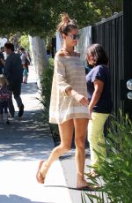 ALESSANDRA AMBROSIO Out and About in Brentwood 10/09/2015