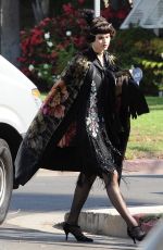 ALEXANDRA DADDARIO on the Set of American Horror Story in Los Angeles 10/23/2015