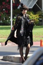 ALEXANDRA DADDARIO on the Set of American Horror Story in Los Angeles 10/23/2015