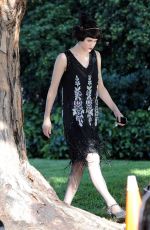 ALEXANDRA DADDARIO on the Set of American Horror Story in Los Angeles 10/23/2015