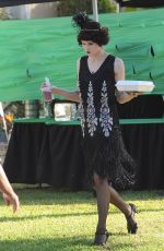 ALEXANDRA DADDARIO on the Set of American Horror Story in Los Angeles 10/23/2015