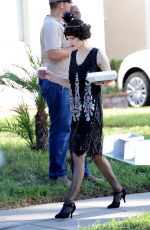 ALEXANDRA DADDARIO on the Set of American Horror Story in Los Angeles 10/23/2015