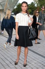 ALICIA VIKANDER at Louis Vuitton Fashion Show at Paris Fashion Week 10/07/2015