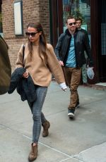 ALICIA VIKANDER Leaves Her Hotel in New York 10/05/2015
