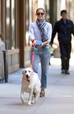 ALLISON WILLIAMS Walks Her Dog Out in New York 10/05/2015