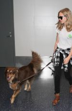 AMANDA SEYFRIE and Finn at LAX Airport in Los Angeles 10/13/2015