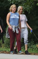 AMY SCHUMER and JENNIFER LAWRENCE Out and About in Atlanta 10/04/2015