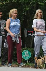 AMY SCHUMER and JENNIFER LAWRENCE Out and About in Atlanta 10/04/2015
