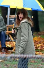ANNE HATHAWAY on the set of Her New Movie, Colossal in Langley 10/19/2015